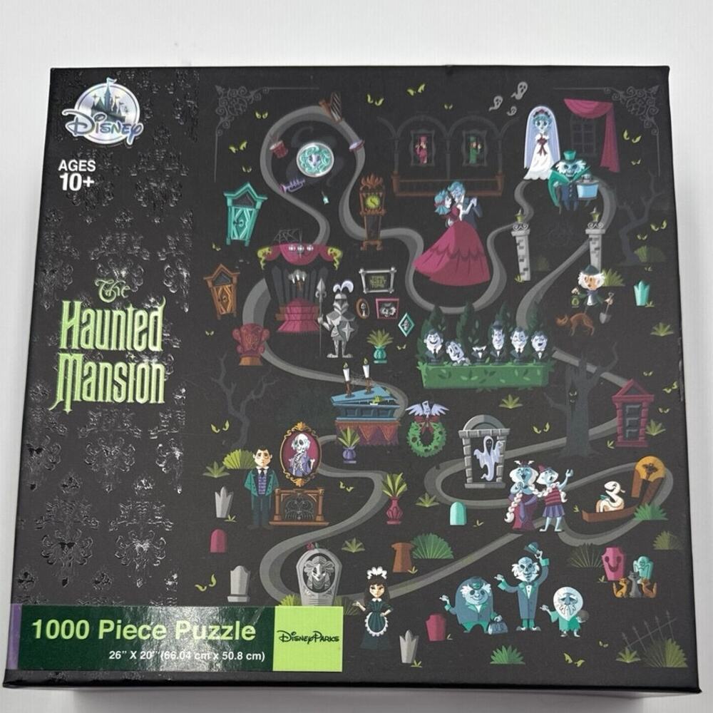 Disney Parks Exclusive The Haunted Mansion Attraction Map 1000 Piece Puzzle